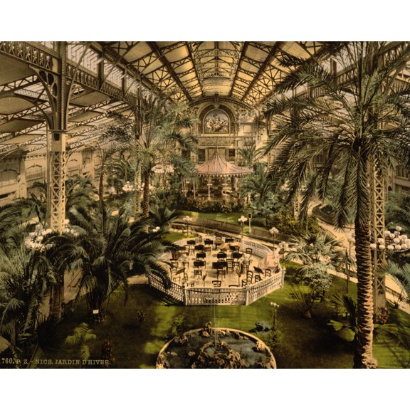Print: Winter Garden (Interior), Nice, Riviera, circa 1890