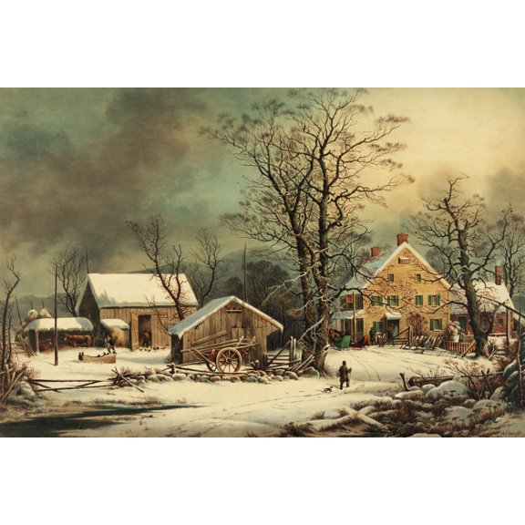 Print: Winter In The Country: A Cold Morning, 1863