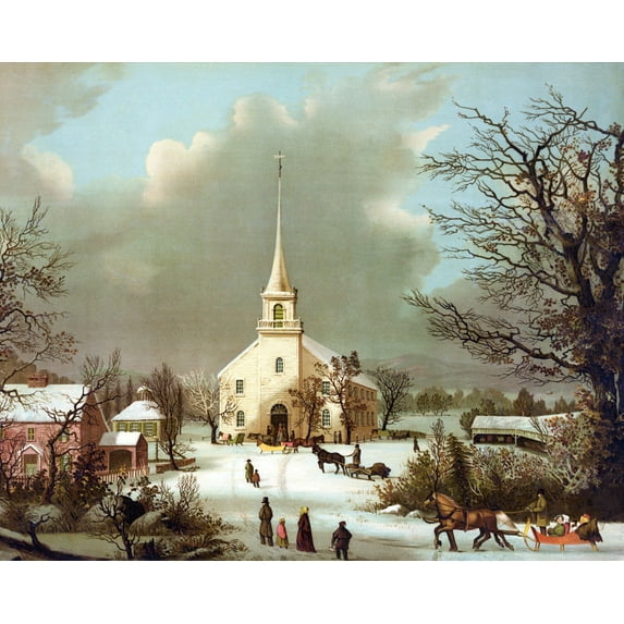 Print: Winter Sunday In New England