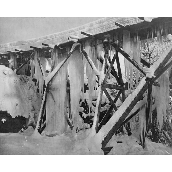 Print: Winter View Near Thompson Falls, Mont., 1918