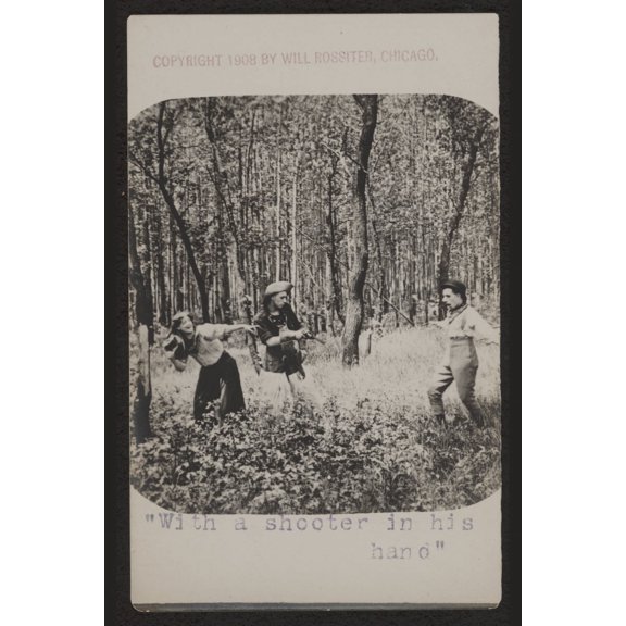 Print: With A Shooter In His Hand, 1908