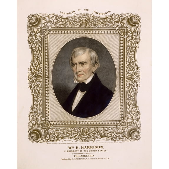 Print: Wm. H. Harrison, 9th President Of The United States, 1846