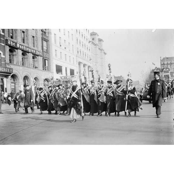 Print: Woman Suffrage. March On Capitol, 1916