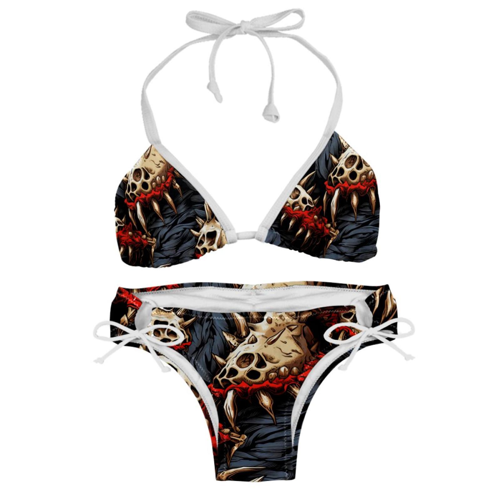 Print Women's Bikini Set with Detachable Sponge and Adjustable Strap ...