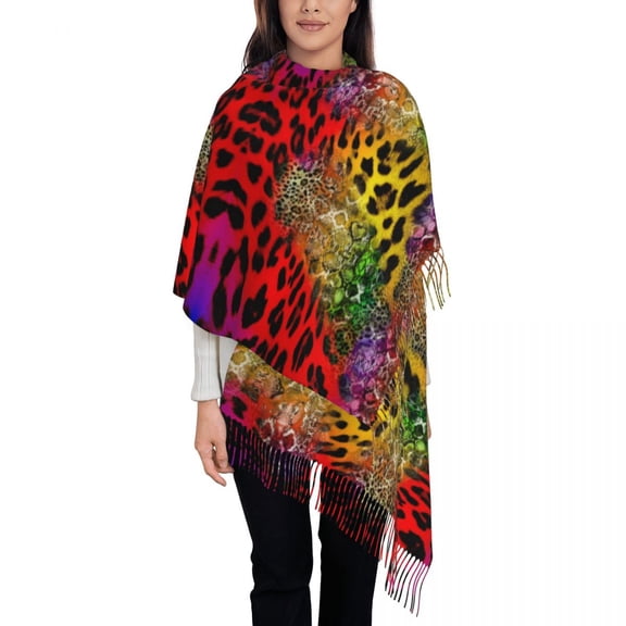 Print Women's Pashmina Shawl Wraps Fringe Scarf Long Large Scarf
