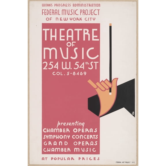 Print: Works Progress Administration Federal Music Project Of New York