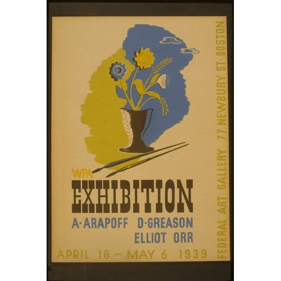 Print: Wpa Exhibition A. Arapoff, D. Greason, Elliot, Orr., 1939
