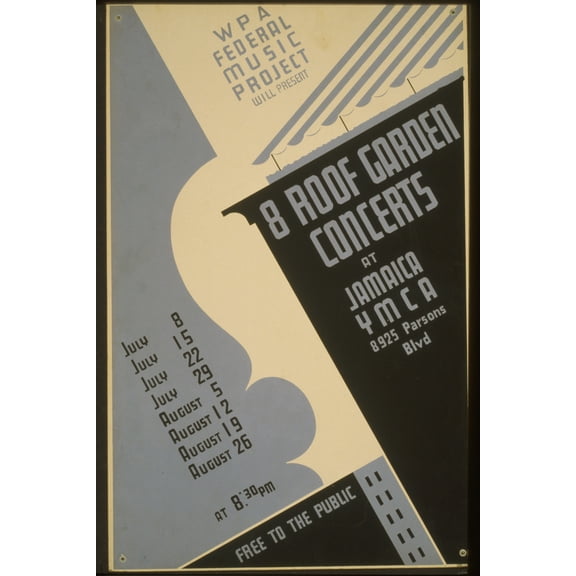 Print: Wpa Federal Music Project Will Present 8 Roof Garden Concerts At