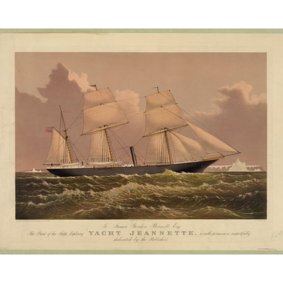Print: Yacht Jeannette, 1881