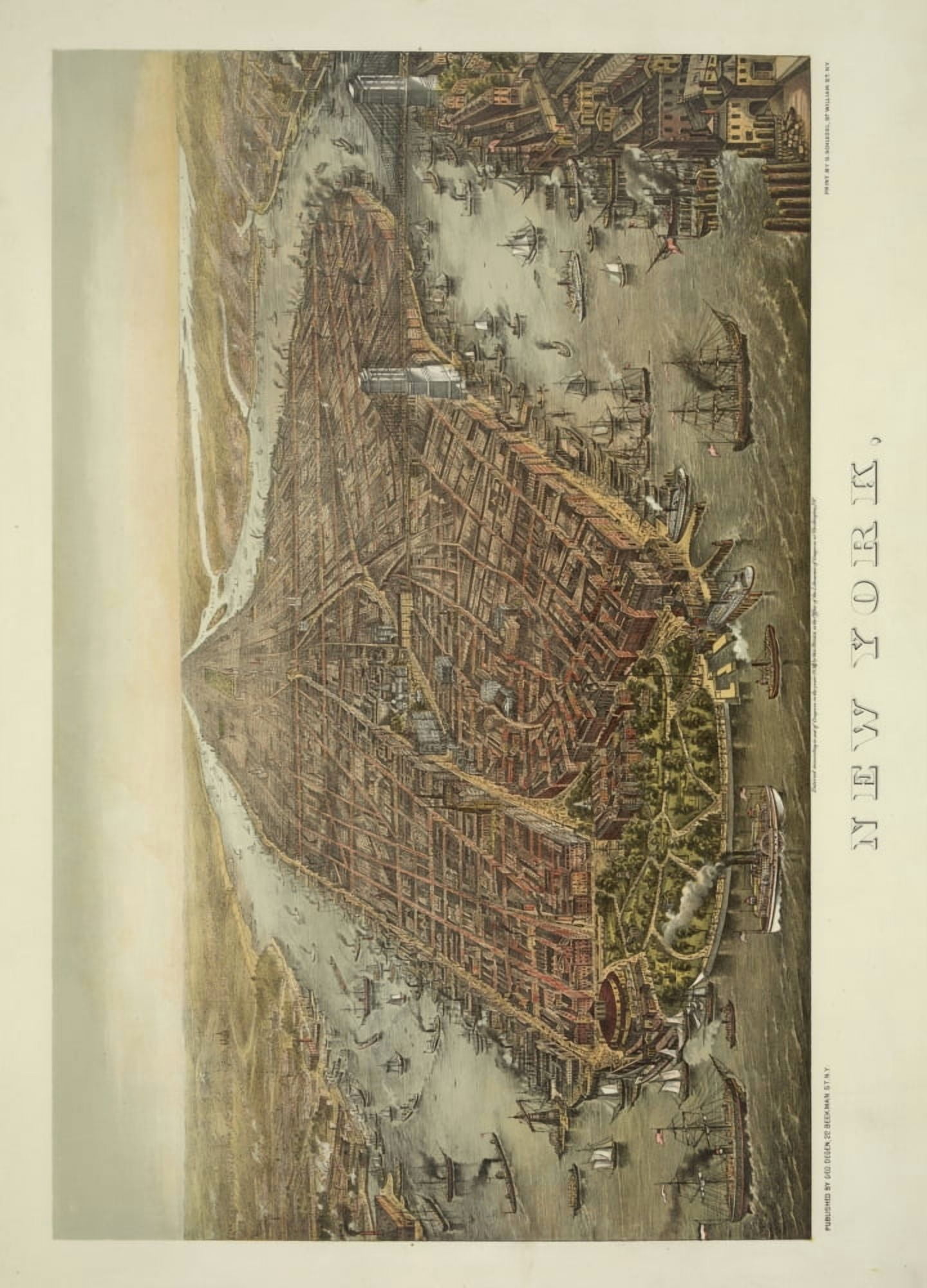 Print c1873 New York 1 Canvas Art - George Schlegel (24 x 36)