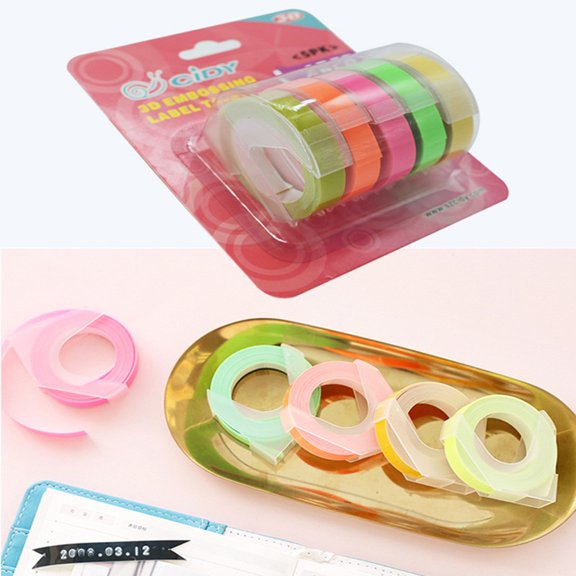 Print label tape suitable for manual 3D embossing plotter sticker Embossing (B)