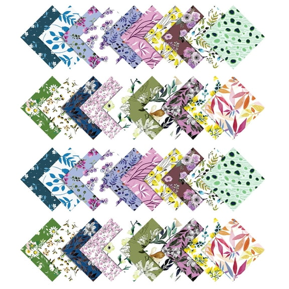 Print&nbsp;Precut 5-inch Cotton&nbsp;Fabric&nbsp;Quilting&nbsp;Squares&nbsp;Charm Pack DIY Patchwork Sewing Craft