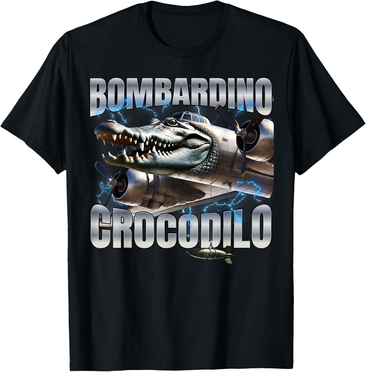Italian Brainrot Bombardino Crocodilo Maglietta a maniche lunghe Italian Brainrot Bombardino Crocodilo Maglietta a maniche lunghe