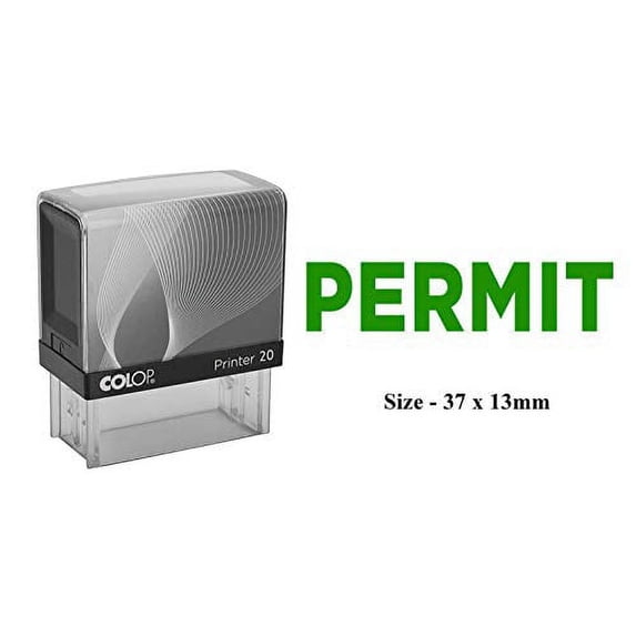 PrintValue Permit'Colop Printer 20 Self Inking Rubber Stamp 37x13 mm