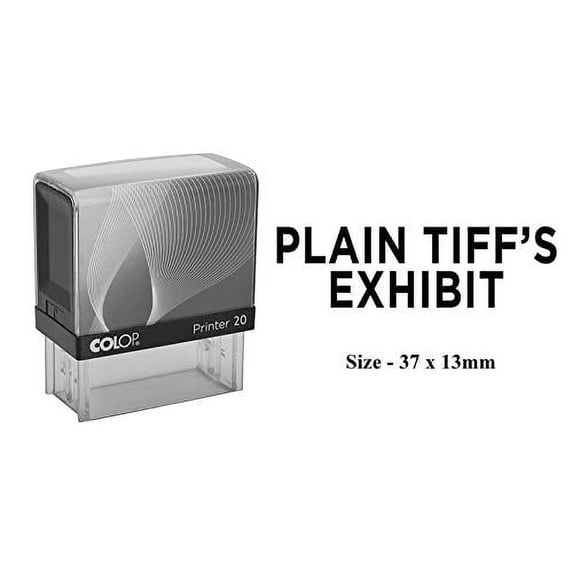 PrintValue Plain Tiff's Exhibit Customized Self Inking Rubber Stamp Colop Printer 20 Office Stationary Stamp