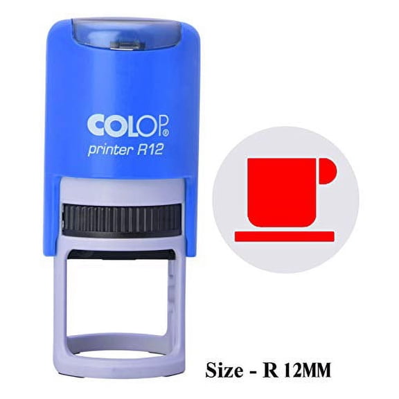 PrintValue Self Inking Rubber Symbol of Cup COLOP R12 Stamper Office Stationary Accessory for Home & Office