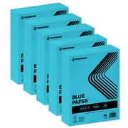 PrintWorks Premium Bright Blue Colored Paper 8.5" x 11" - 24 lb/89 gsm - 2500 Sheets - Made in the USA - FSC® Certified - Acid-Free & Fade-Resistant - Printer Compatible (00102C)
