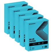 PrintWorks Premium Bright Blue Colored Paper 8.5 x 11 - 24 lb/89 gsm - 2500 Sheets - Made in the USA - FSC  Certified - Acid-Free & Fade-Resistant - Printer Compatible 00102C