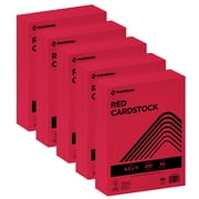 PrintWorks Bright Red Colored Cardstock 8.5  x 11  - 65 lb/176 gsm - 1250 Sheets - Made in the USA - FSC  Certified - Acid-Free & Fade-Resistant - Printer & Cut Machine Compatible 00117