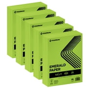 PrintWorks Premium Bright Emerald Green Colored Paper 8.5" x 11" - 24 lb/89 gsm - 2500 Sheets - Made in the USA - FSC® Certified - Acid-Free & Fade-Resistant - Printer Compatible (00103)