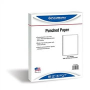 PrintWorks Professional Prepunched Paper, 8.5 x 11, 24 lb, GBC CombBind 19-Hole Punched Report & Presentation Paper, 500 Sheets, White (04329)
