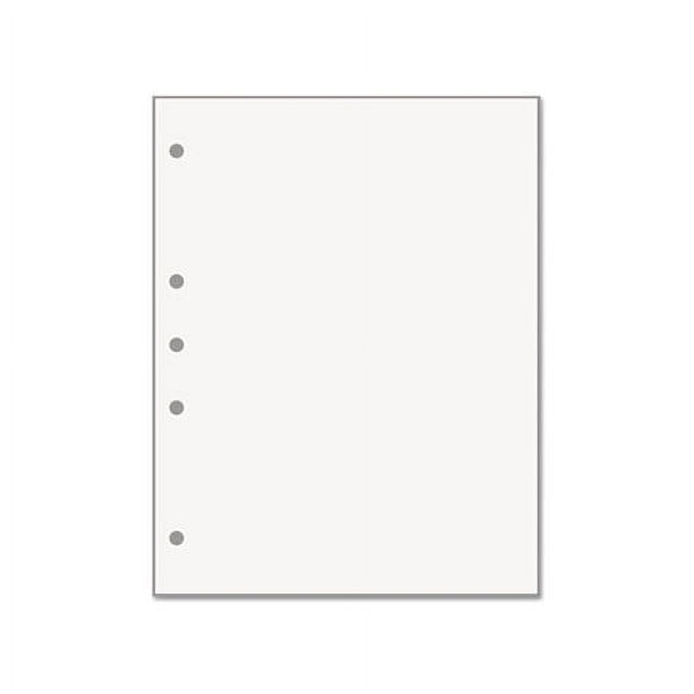 Blank pre-punched paper, rect holes on left, 8.5x11, 24lb Bond -  Perforated Paper