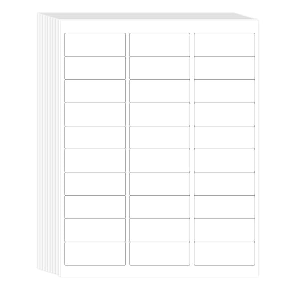 Printable Address Labels, 1 x 2 5/8 Inches, 30 Labels per Sheet, 900 White Mailing Labels for Envelopes, Shipping Packages, Organizing Files, Compatible with Laser Inkjet Printers, White