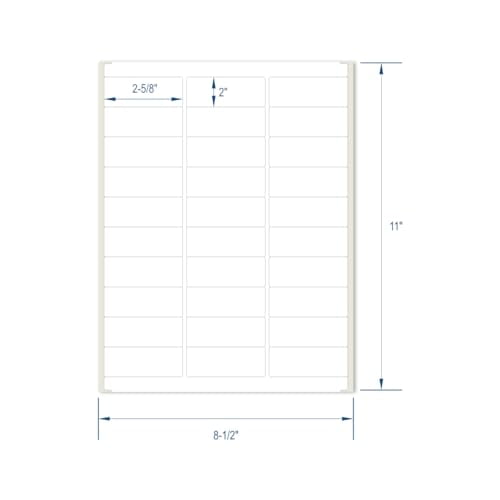 Printable Address Labels for Laser & Inkjet Printers Blank Mailing ...