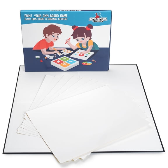 Printable Board Game with Game Board and Sticker Sheets for DIY Games