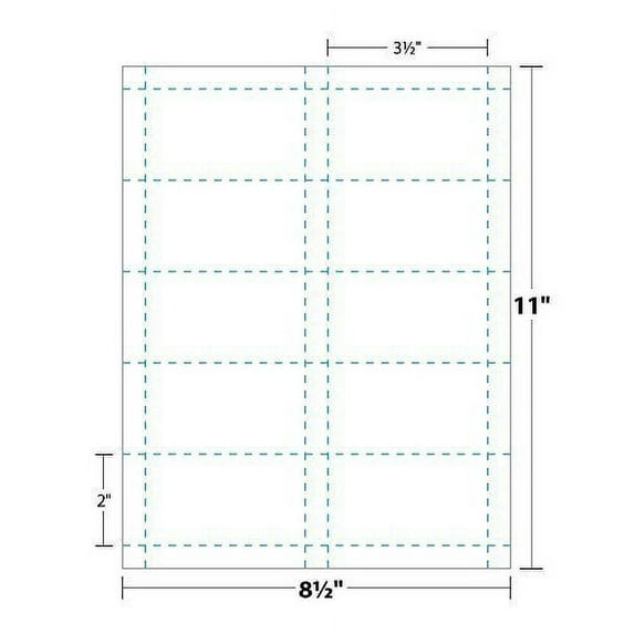 Printable Business Card Magnetic Sheets. Pre-Cut Business Cards Stock (1 sheet)