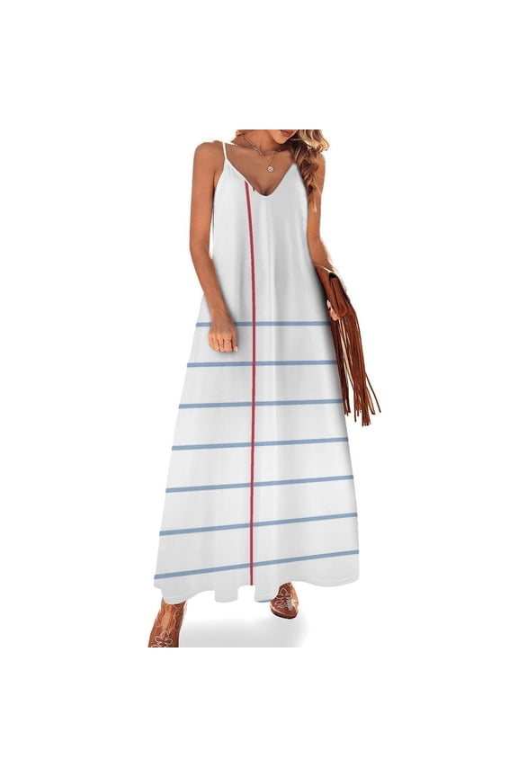 Printable Graph Paper Sleeveless Dress Dresses Women Summer Women's Summer Clothing