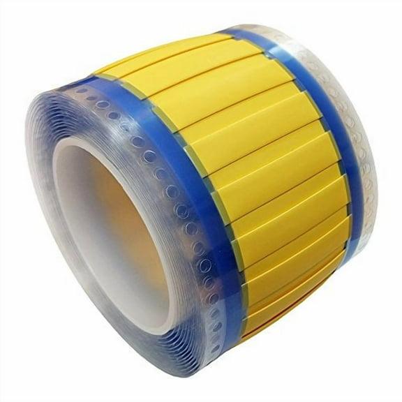 Printable Heat Shrink Labels 250pc Roll - Yellow - Diameter: 1/4" / 6.4mm