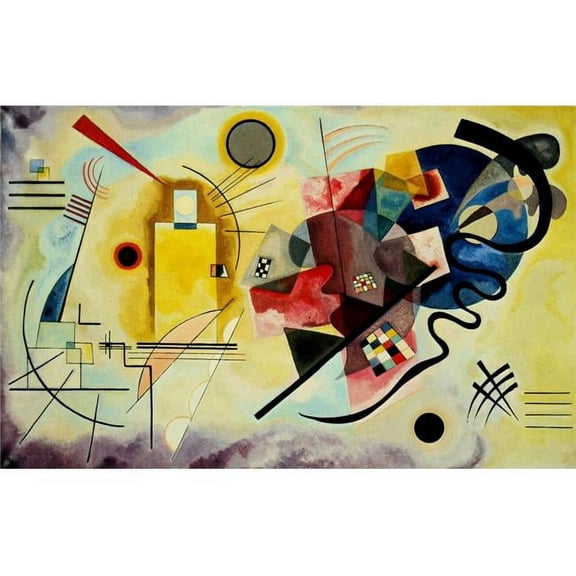 Printable Heaven  Yellow-Red-Blue 1925 Poster Print by Wassily Kandinsky - 24 x 36 - Large
