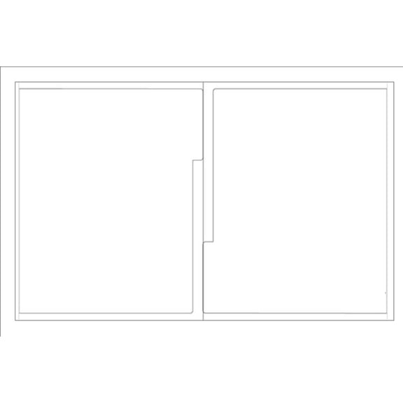 Printable L&R Tab Dividers (8.5"x11") 2-UP D-Cut 12"x18" Wh 12pt Paper- 100 Shts