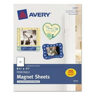 printable magnet sheets, 8.5 x 11 inches, white, 25 sheets - 15