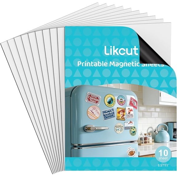 Printable Magnetic Sheets for Inkjet Printer, 8.5"x11" Flexible Magnetic Paper Sheets for Create Custom Magnets, DIY Crafts, Photo, Fridge Magnets, Cruise Ship Essentials, Labels, 10 Sheets