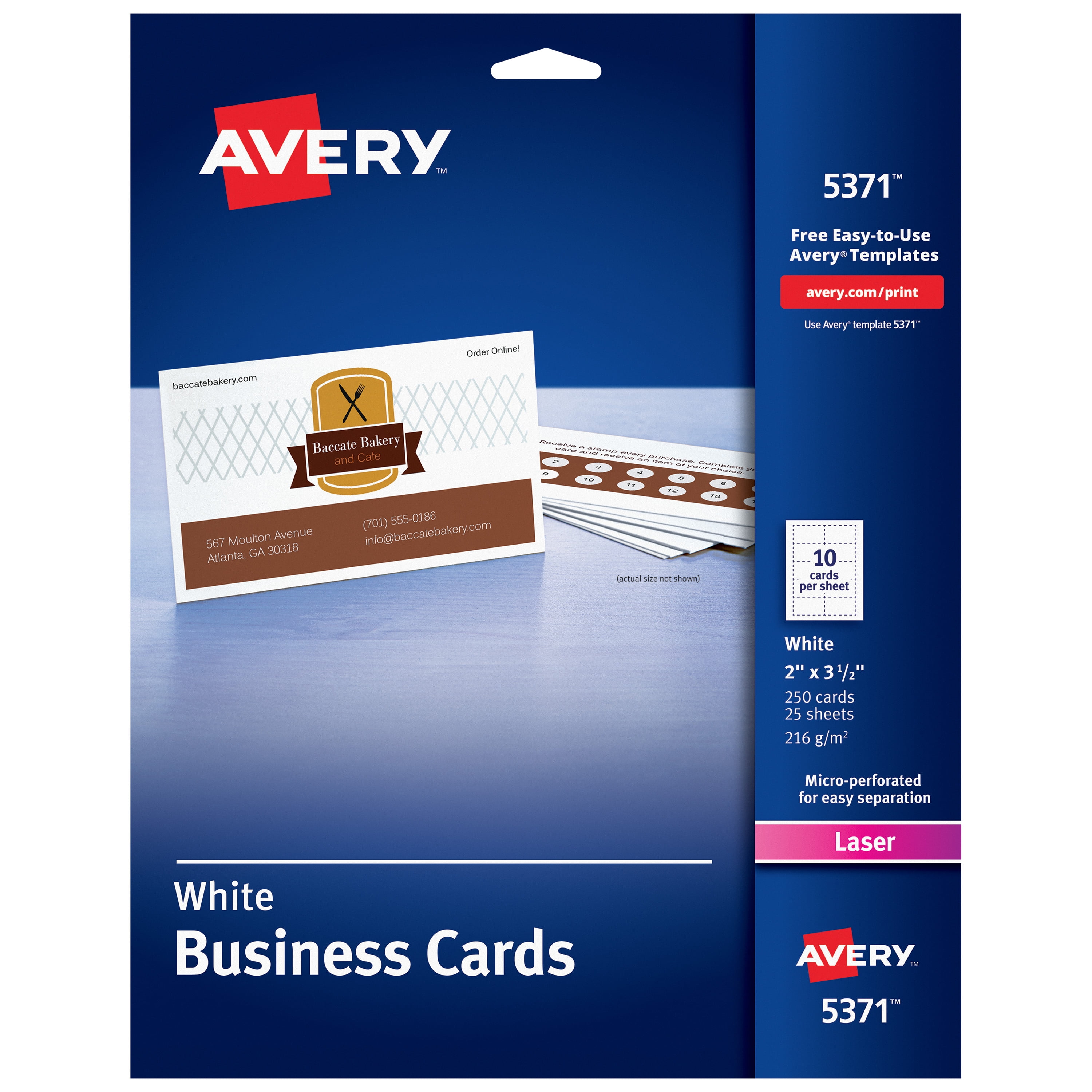 Printable Microperforated Business Cards W/sure Feed Technology, Laser ...
