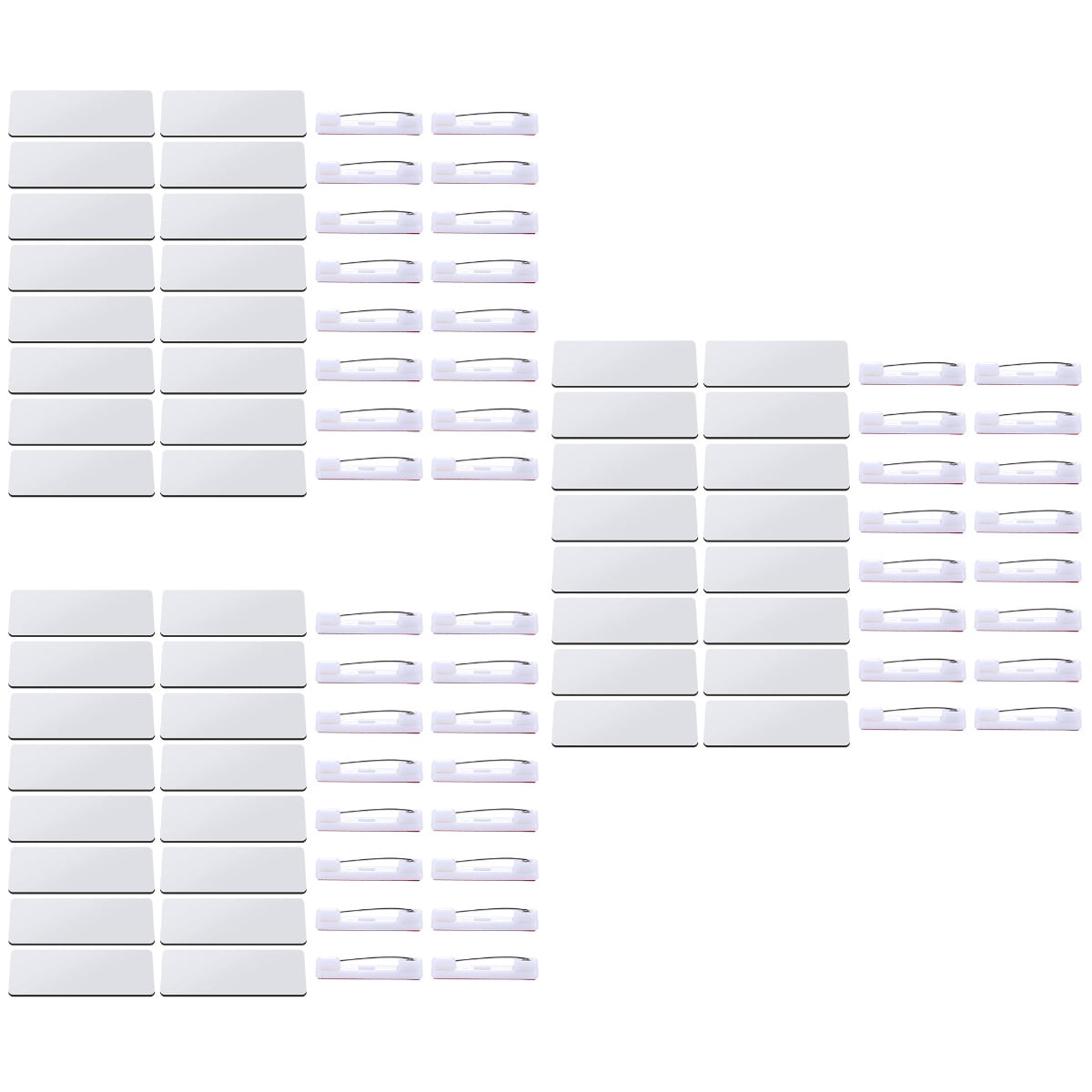 Printable Name Tags Badge with Pin Backing Printer Sublimation White Student Office 48 Pcs ...