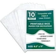 thumbnail image 1 of Printable Rice Paper Sheets I Decoupage Paper for Inkjet and Laser Printer I Craft Supplies I 8.5x11, 30-35GSM (10), 1 of 3
