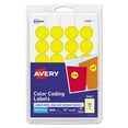 thumbnail image 1 of Printable Self-Adhesive Removable Color-Coding Labels, 0.75" Dia., Yellow, 24/sheet, 42 Sheets/pack, (5462) | Bundle of 2 Packs, 1 of 4