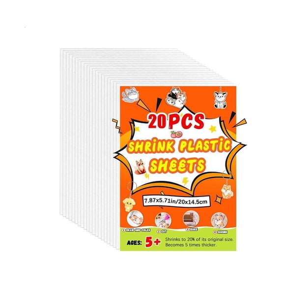 Printable Shrinkable Film For DIY Crafts Light Inkjet Printer Consistent White Shrink Papercraft Materials 25 Panes