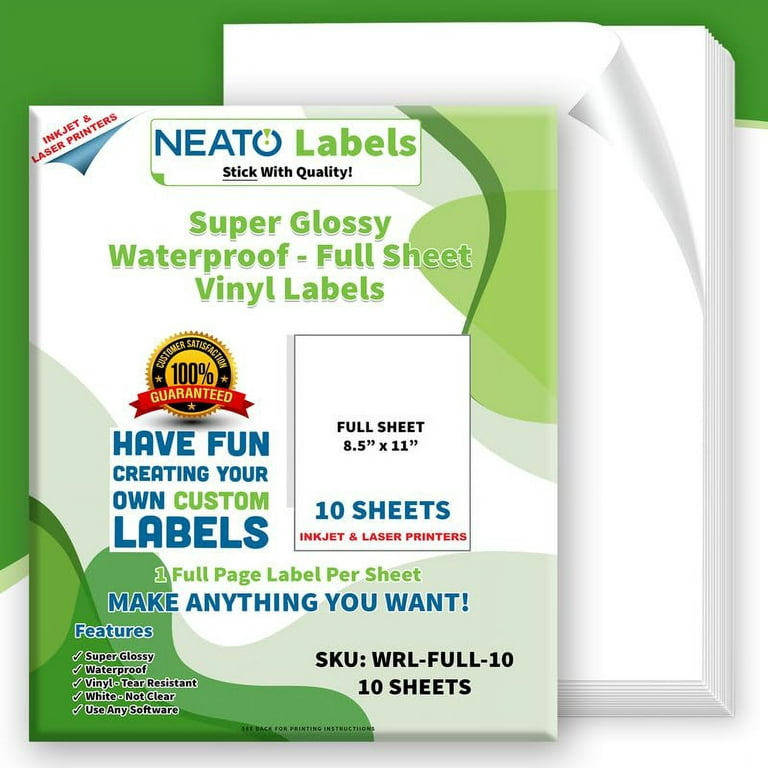 Premium Printable Vinyl Sticker Paper for Your Inkjet Or Laser
