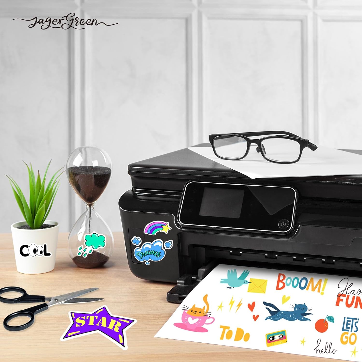 Printable Vinyl Sticker Paper for Inkjet & Laser Printers, 20 Sheets 8 ...