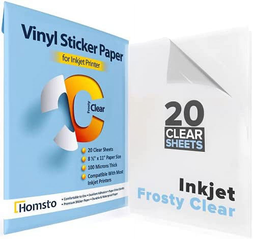  A-SUB Clear Sticker Paper for Inkjet Printers