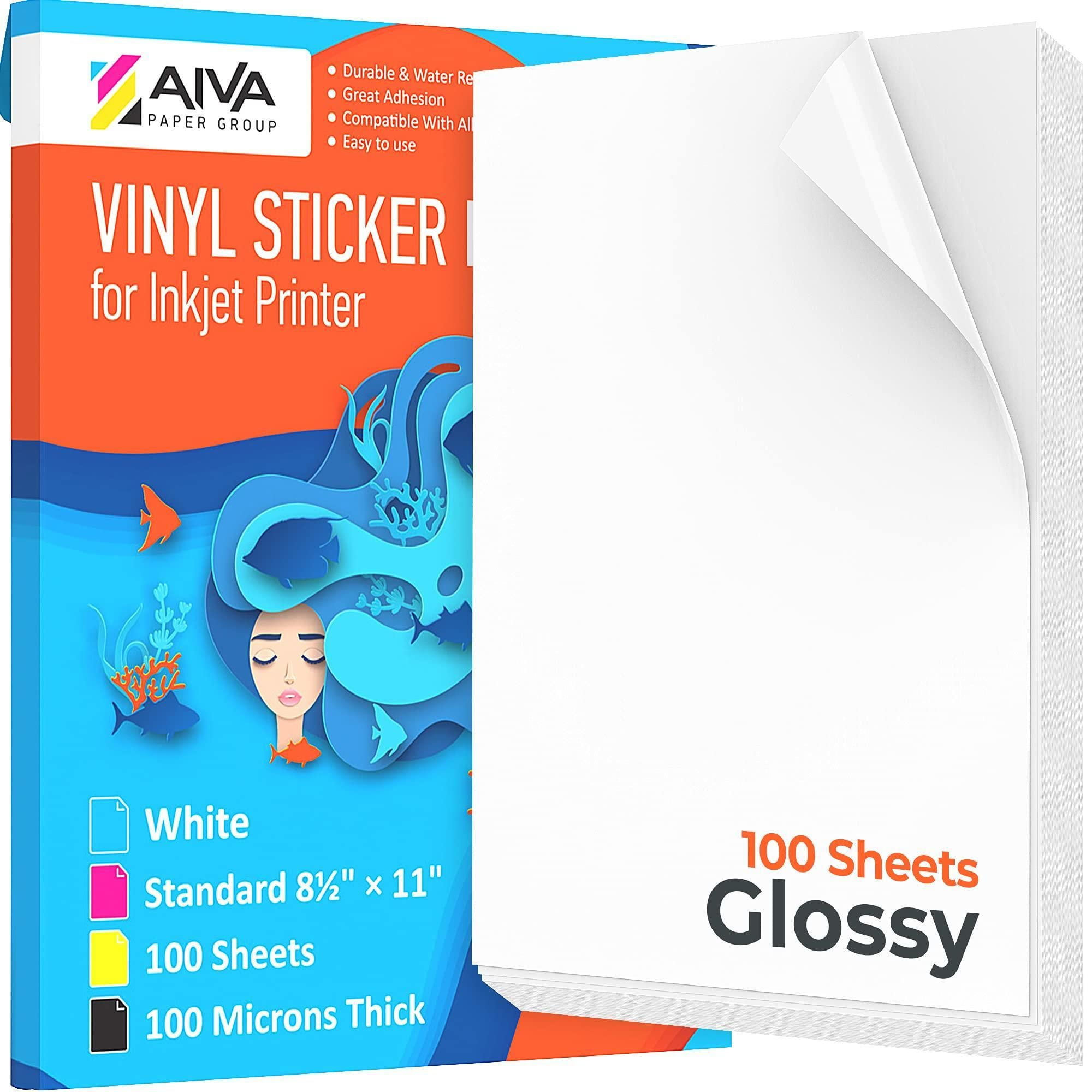 Printable Vinyl Sticker Paper Waterproof Decal Paper for Inkjet Printer
