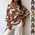 thumbnail image 1 of Printed 3/4 Sleeve Shirts For Women Crewneck High Low Hem Tops Fall Casual Elegant Fashion Flowy Tunic Shirt, 1 of 7