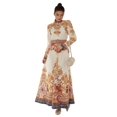 thumbnail image 1 of Printed A-Form Maxi Dress with Belt, 1 of 7