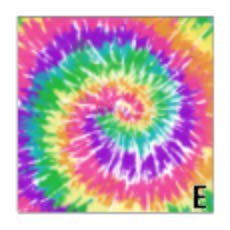 Printed Adhesive Tie Dye Rainbow Color Pattern 12 x 12 inch Sheet (E)
