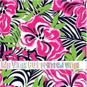 Printed Adhesive Vinyl Animal Print Floral Q Pattern Permanent Adhesive Medium Scale