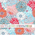 thumbnail image 1 of Printed Adhesive Vinyl Blue and Orange Pattern Permanent Adhesive (Medium Scale), 1 of 2